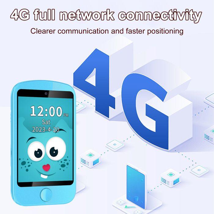 Spielzeug-Handy - K IKIDO - Kleiner blauer Dinosaurier - 2,8-Zoll-Touchscreen - 700 mAh - 4G-Anrufe