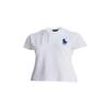Polo Ralph Lauren SS22 Solid Color Embroidered Crew Neck Short Sleeve T-Shirt Women Tops White 211505656-082