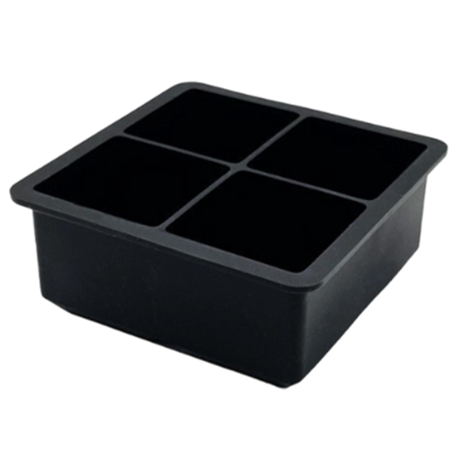 

Square Ice Mold Tray With Lid, Silicone Ice Mold, Whiskey Square Ice Mold, Stackable With Lid, Easy To Release (Black). One Size