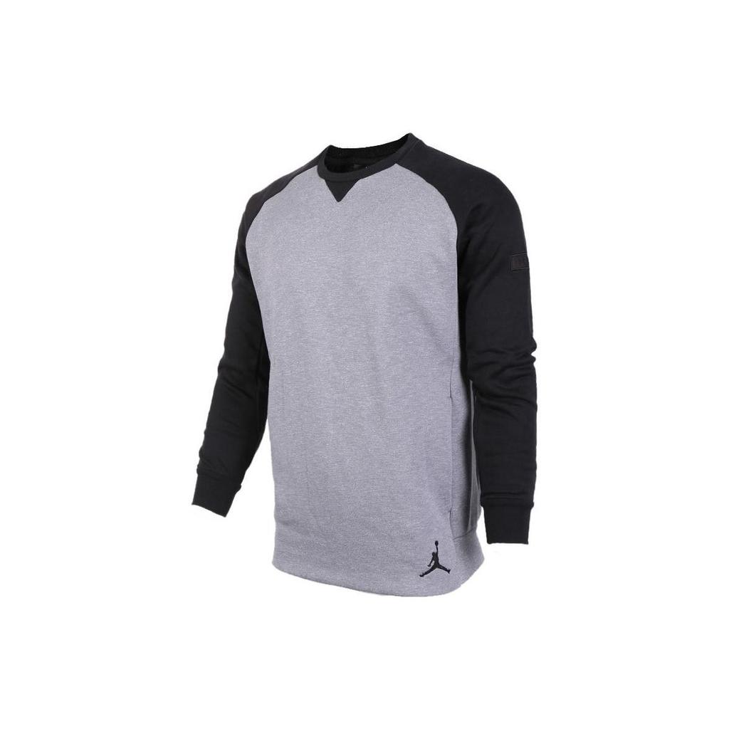 Jordan Jumpman Air Logo Printed Comfortable Crew Neck Pullover Sweatshirt Men Sweatshirt Gray 834378-065