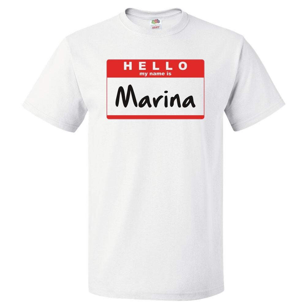 Hello My Name Is Marina T shirt TeeSe abre en una nueva ventana o pestaña 2XL