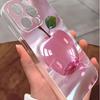 Pink Crystal Anti-Drop Transparent Case for iPhone 14-17 Pro Max Series