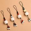 Friend Gift Chinese Lucky Keychain Lotus Flower Pendant Key Ring Mobile Phone Ring Bodhi Key Chain
