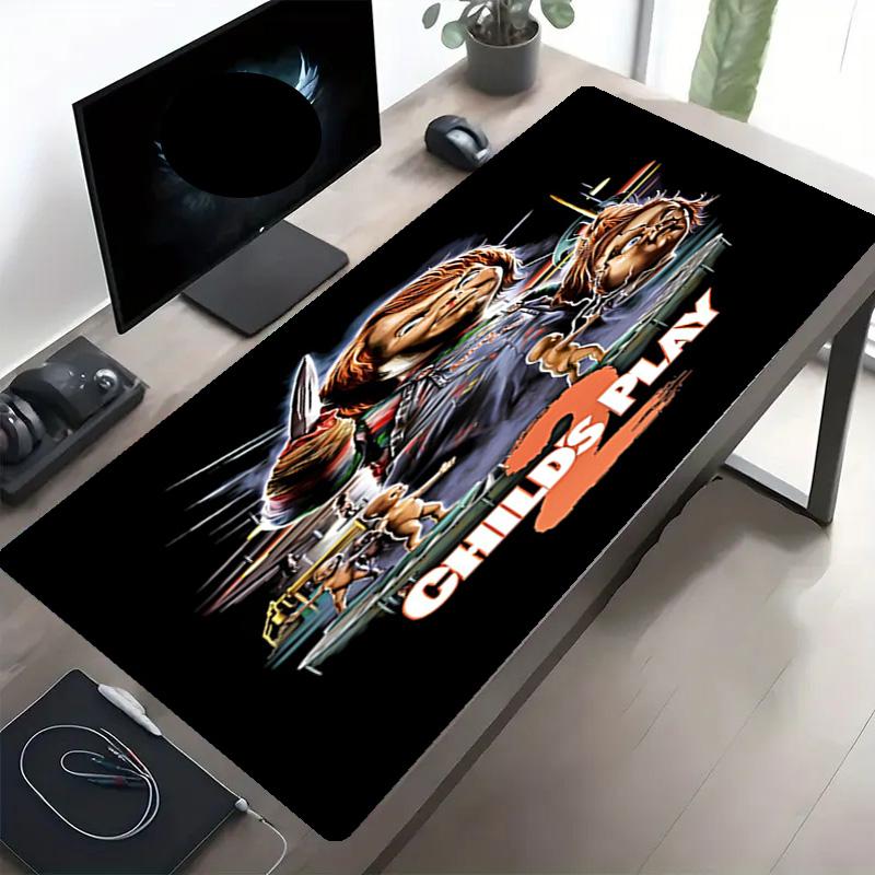 Chucky Print Mouse Pad, Anti‑Slip Desktop keyboard Mat, for PC Laptop Gaming Working Daily Use, Cool Festival Surprise Gift