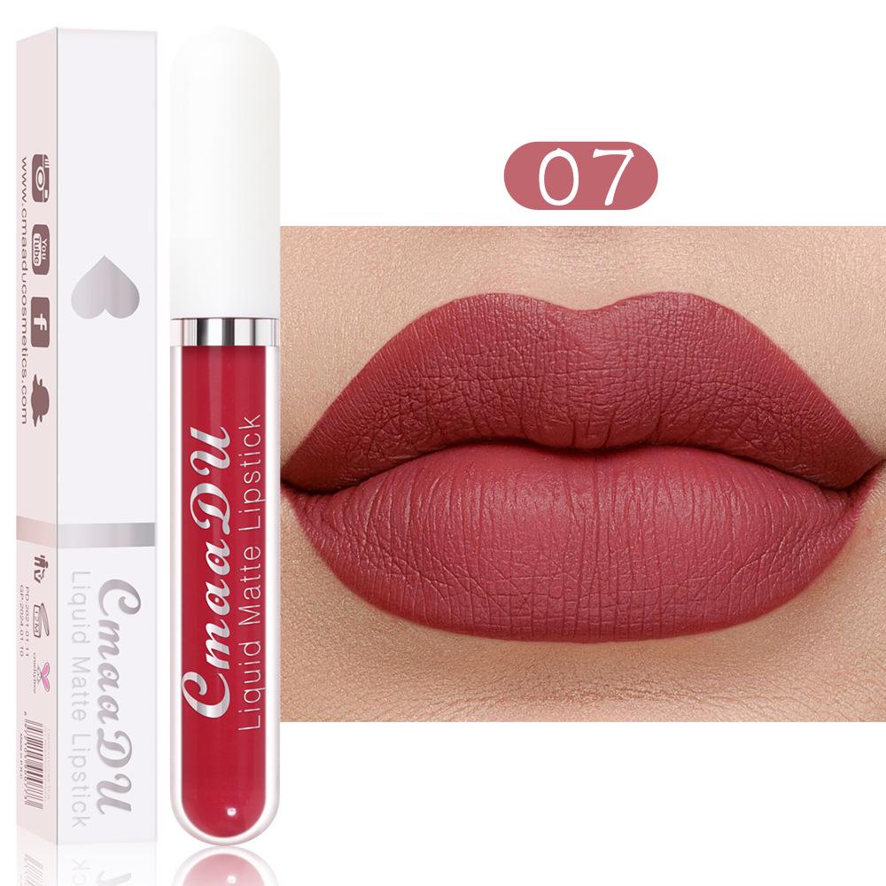 CmaaDu 18-Color Matte Waterproof Long-lasting Lip Gloss