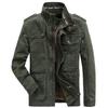 Plus Size  Military Jacket Men Spring Autumn Cotton Outdoor Multi-pocket Mens Jackets Casual Coat Male