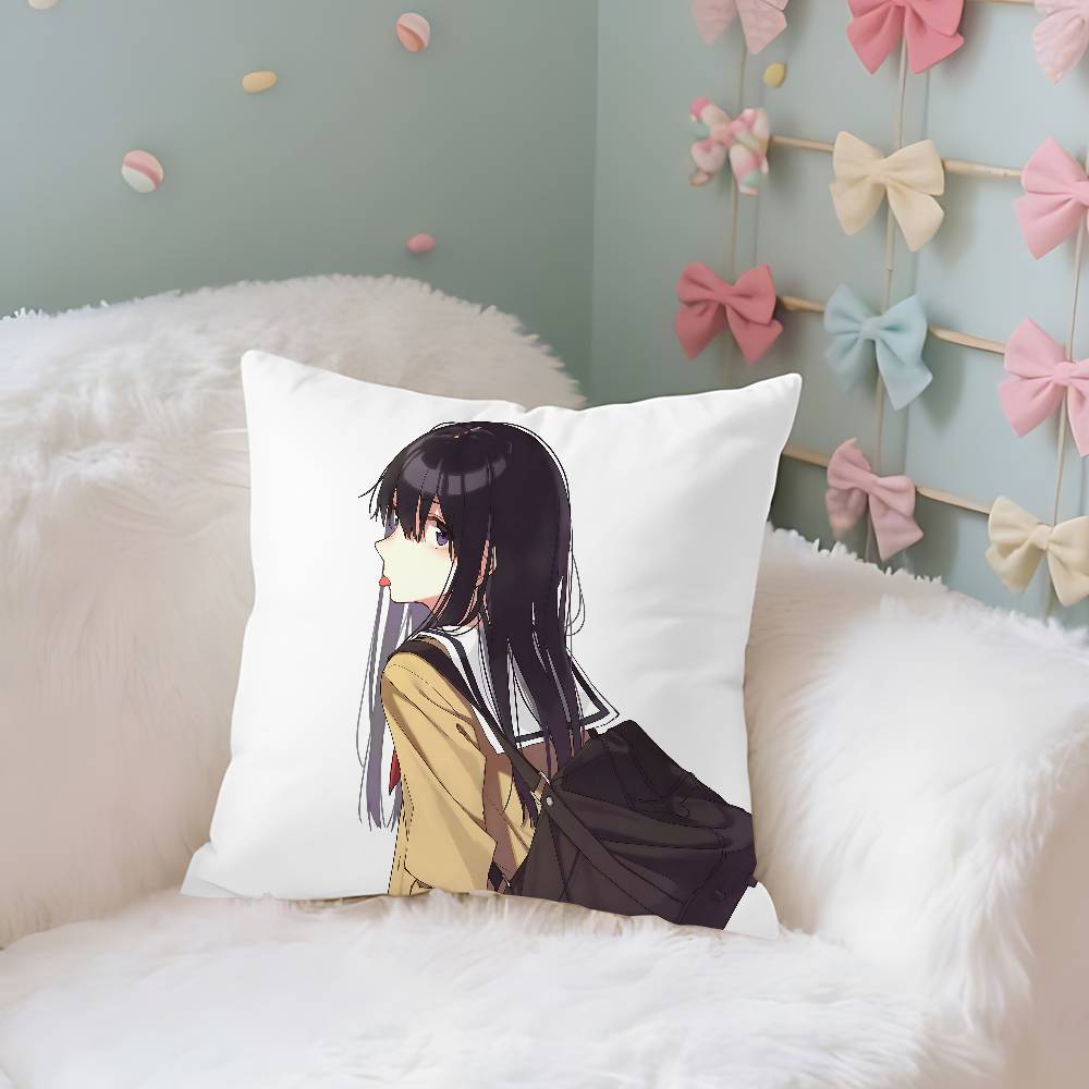 Anime A S-Silents-Voices Pillow Case Cushion Cover Soft Cute Throw Pillow Case For Car Sofa Pillowcase Polyester With Zipper