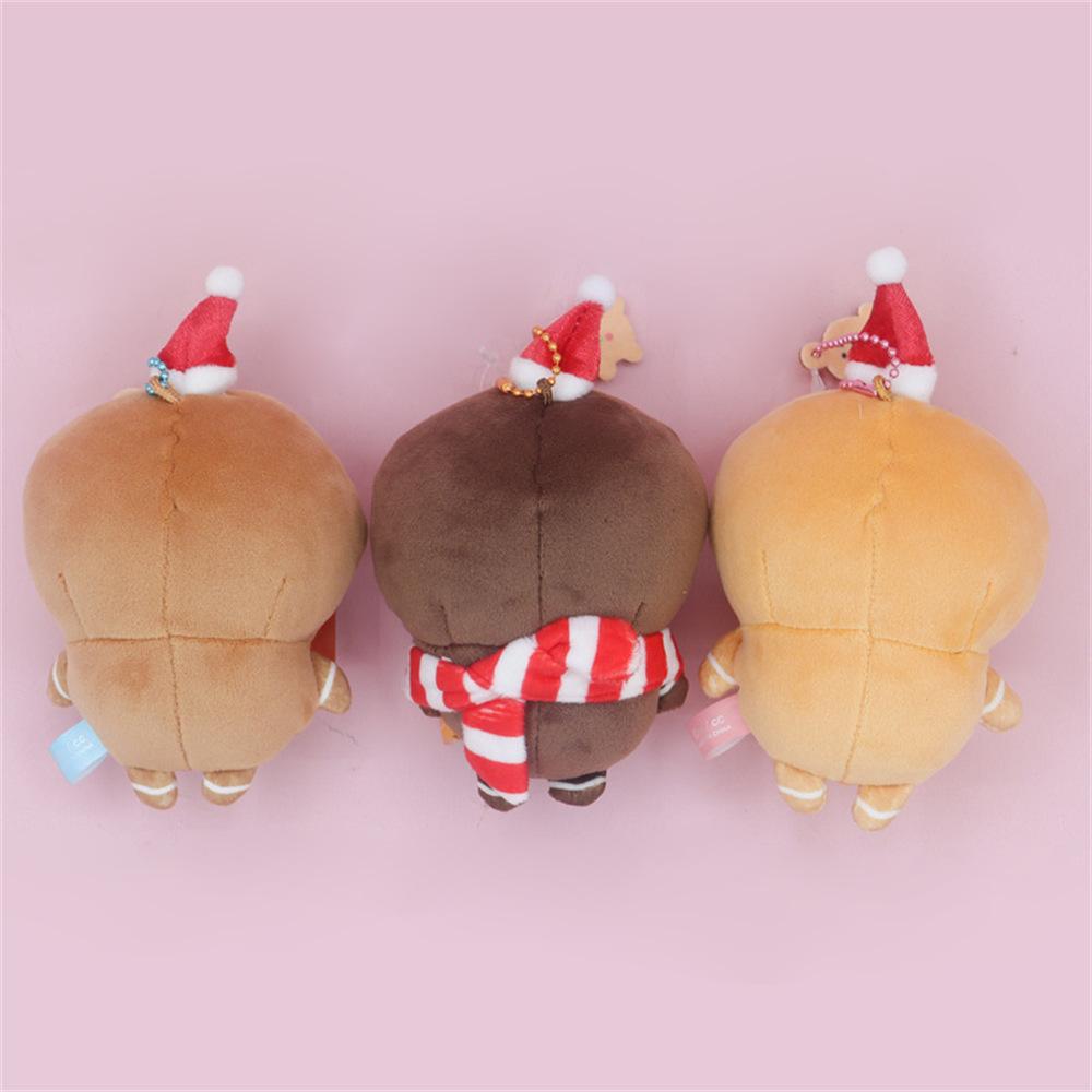 Christmas Gingerbread Man Bear 12Cm Pendant Keychain Soft Animal Great Gift Plush Doll Figure