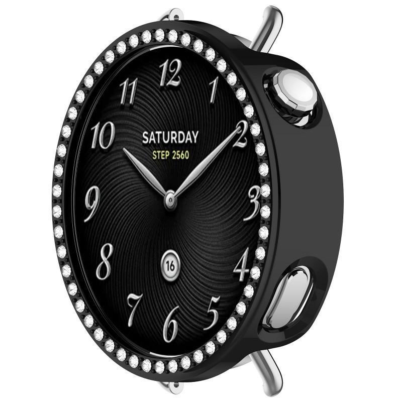 Bling PC Hollow Case for Xiaomi Mi Watch S4 41mm Smart Watch Diamond Crystal Hard Bumper for Xiaomi WatchS4 41mm  Accessorie