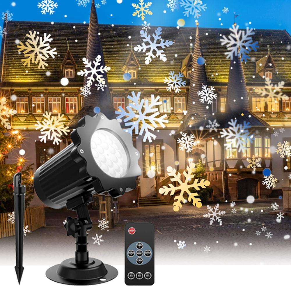 Christmas Projector Lights Large Outdoor Decoration Laser Spotligh Lights with Moving Red Green Christmas Patterns Garden Landsc