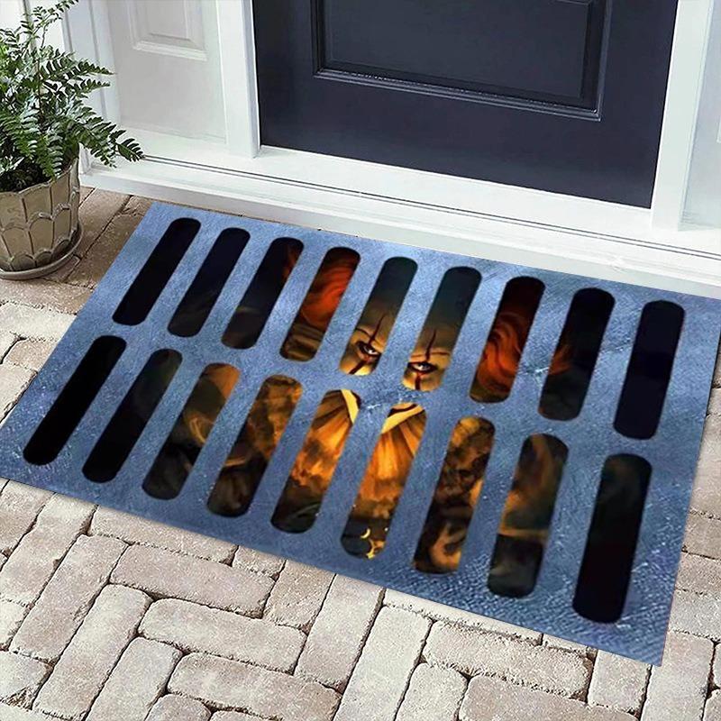 American Clown Crystal Velvet Floor Mat Bathroom Absorbent Non-slip Foot Mat Shower Room Drying Mat Porch Dirt-resistant Door Mat