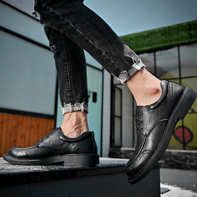 Design High Quality Genuine Leather Men Lazy Shoes Soft Fashion Brand Men Flat Business Formal Shoes