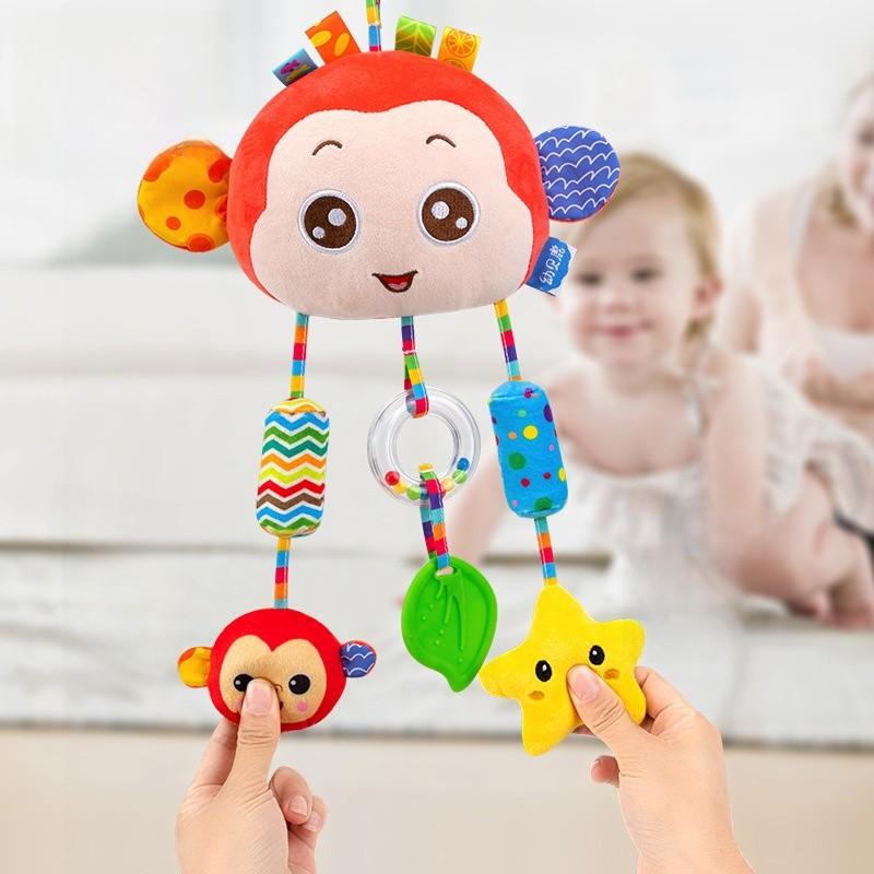 Baby Bedroom Baby Mobile With Plush Monkey Wind Chime For Crib Decor
