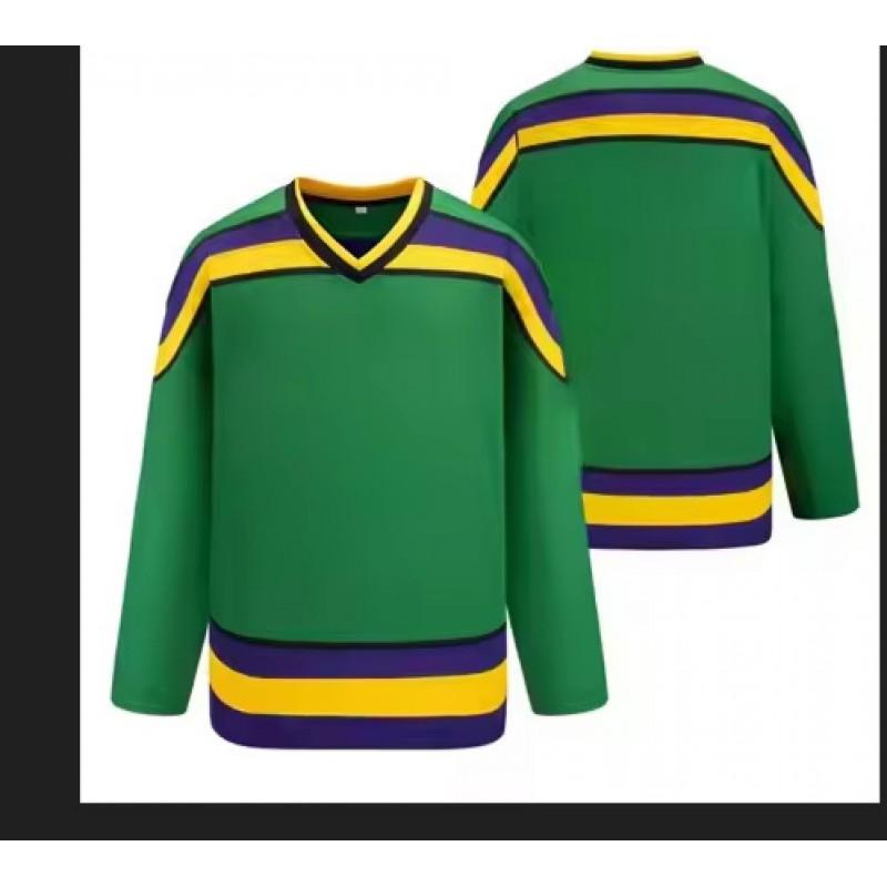Mens Long Sleeve Duck Print Hockey Jersey T-Shirt Loose Fit Casual Sport Tee Youth