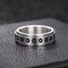 Personalized Niche Ring, Rotatable Unisex Ring, Small Flower Fashion Jewelry