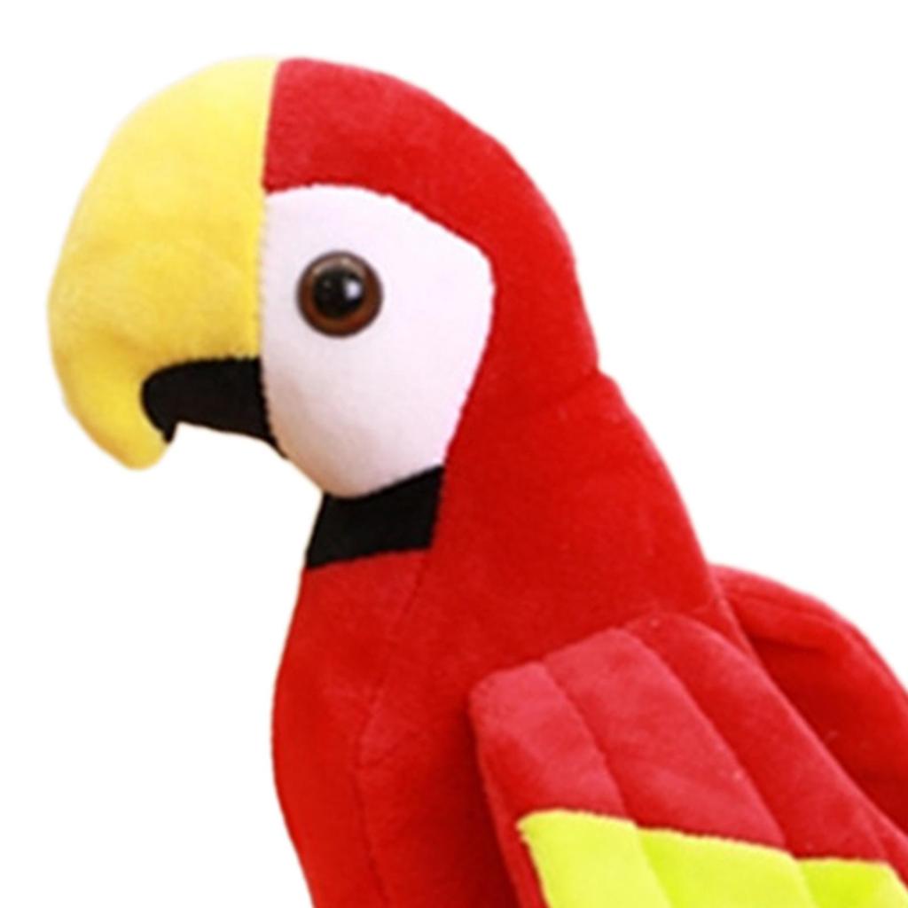 Cartoon Parrot Figure Toy Macaw Pillow Bird Stuffed Animal for Party Favors Room Decoration Children