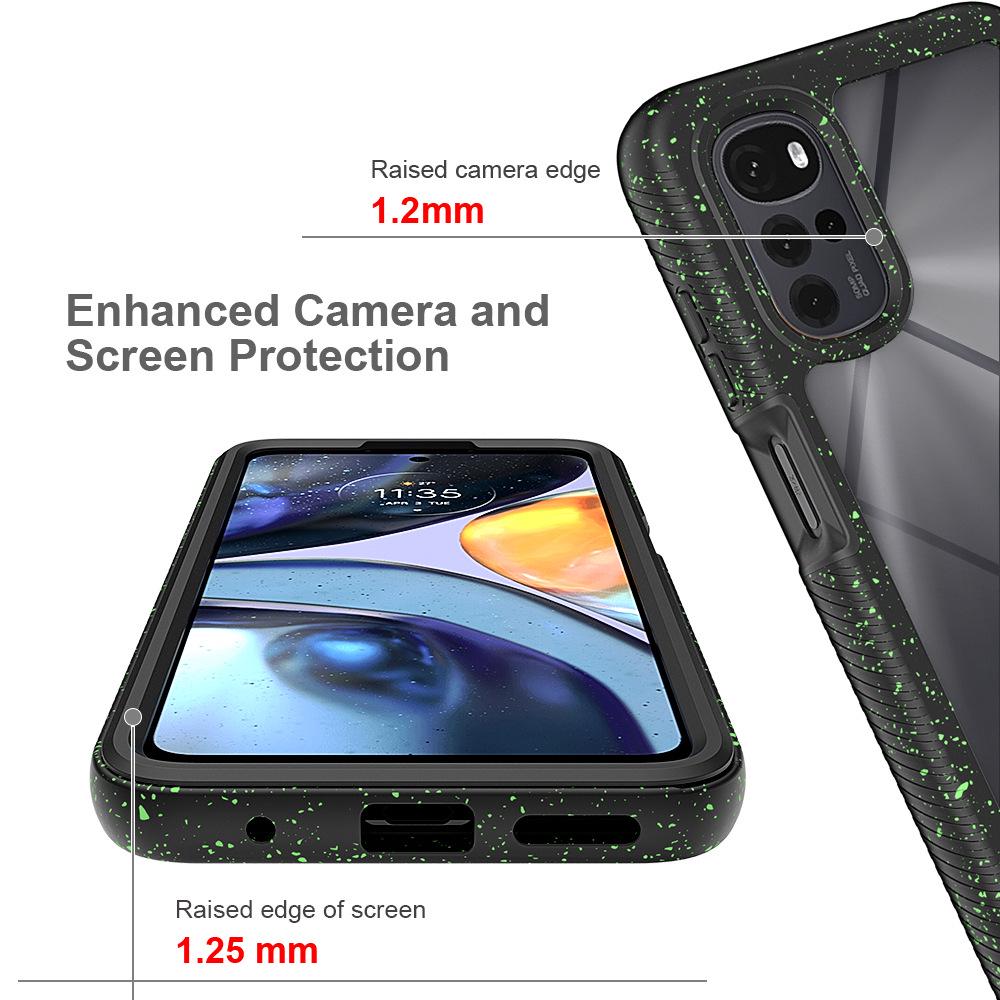 Motorola G22/Moto E32 PET Film Phone Case with Starry Sky Screen Protector