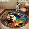 Flannel Enchanting Witches' Brew Round Carpet: Perfect for Home Decoration - Office Chair Pads, Living Room, Bedroom, and More