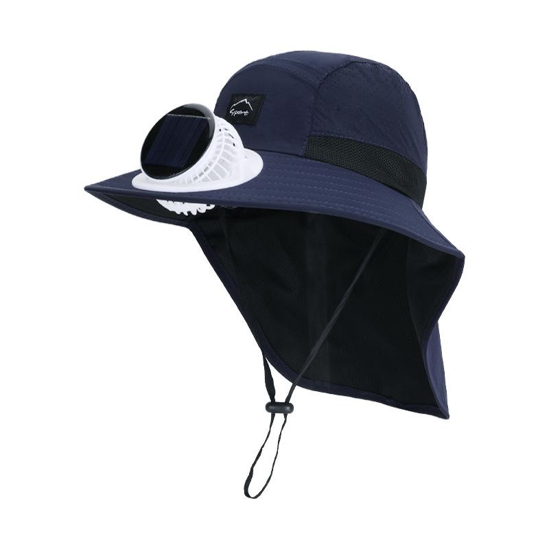 Children's hat summer solar fan hat big eaves shawl sun protection sun hat outdoor travel breathable bucket hat