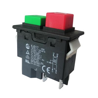 Interruptores de Botão Eletromagnéticos KEDU KJD17 para Máquina de Jardim 4 Pinos 16A