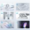 MAMBASNAKE X400 Gaming Transparent Skeleton Programmable RGB 13 Lighting Turn Optical Gaming 12800 6 Adjustable Compatible with Linux Retailer White