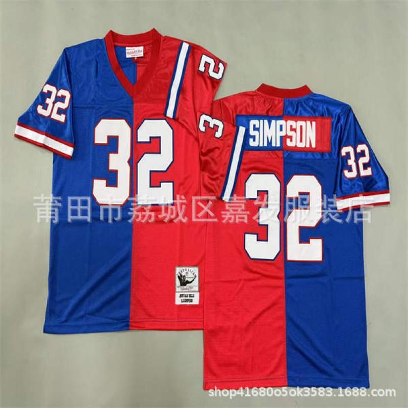 Buffalo Bills NFL Football Jersey Mens Cotton Retro Style 83 78 12 Yin Yang Design Fan Wear