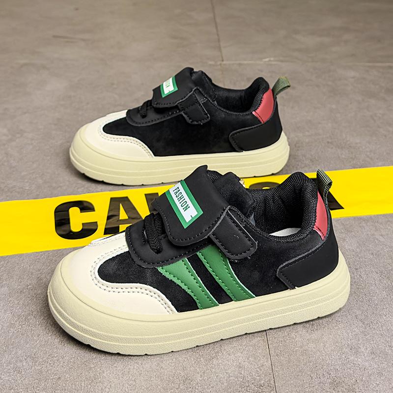 

Детская спортивная обувь на мягкой подошве с липучками, детская модная повседневная обувь с буквами 23 чёрный