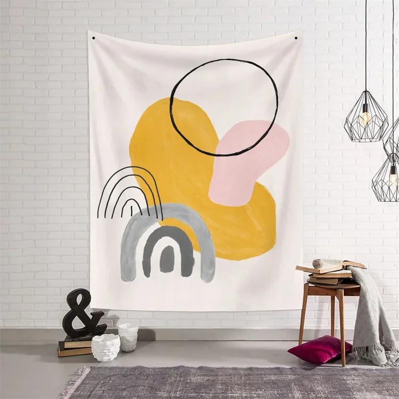 Abstract Simple Light Color Pattern Tapestry Bedroom Living Room Tapestry Home Wall Decoration Tapestry