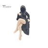 Unique Home Decorative Sculpture Ghost Girl Hooded Sculpture, Ethereal Mysterious Statue, Gothic Dark Academia Decor Queen Character Robe Figurine for
