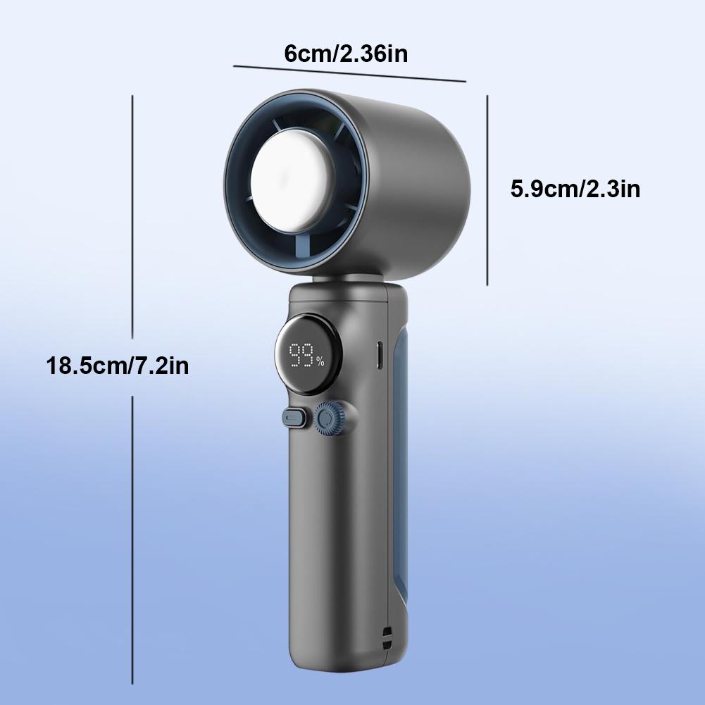 4000mAh 3000mAh Rechargeable USB Fan 100 Speeds Digital Display Portable Turbo Fan Outdoor Travel Small Electric Air Cooler Fans