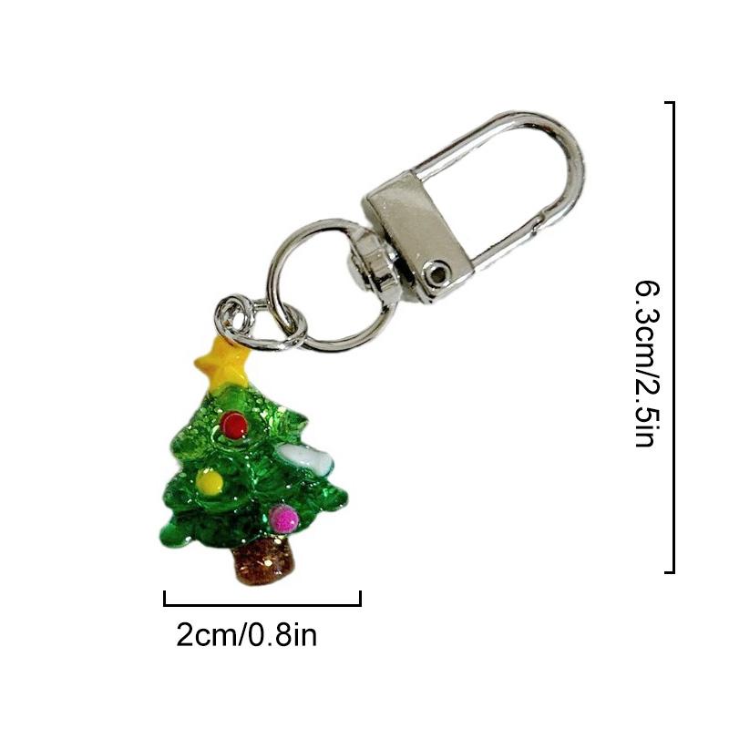 1PC Keychain Pendant Cartoon Hanging Ornaments Anti-Lost Christmas Mini Backpack Decoration Shinny Santa Claus