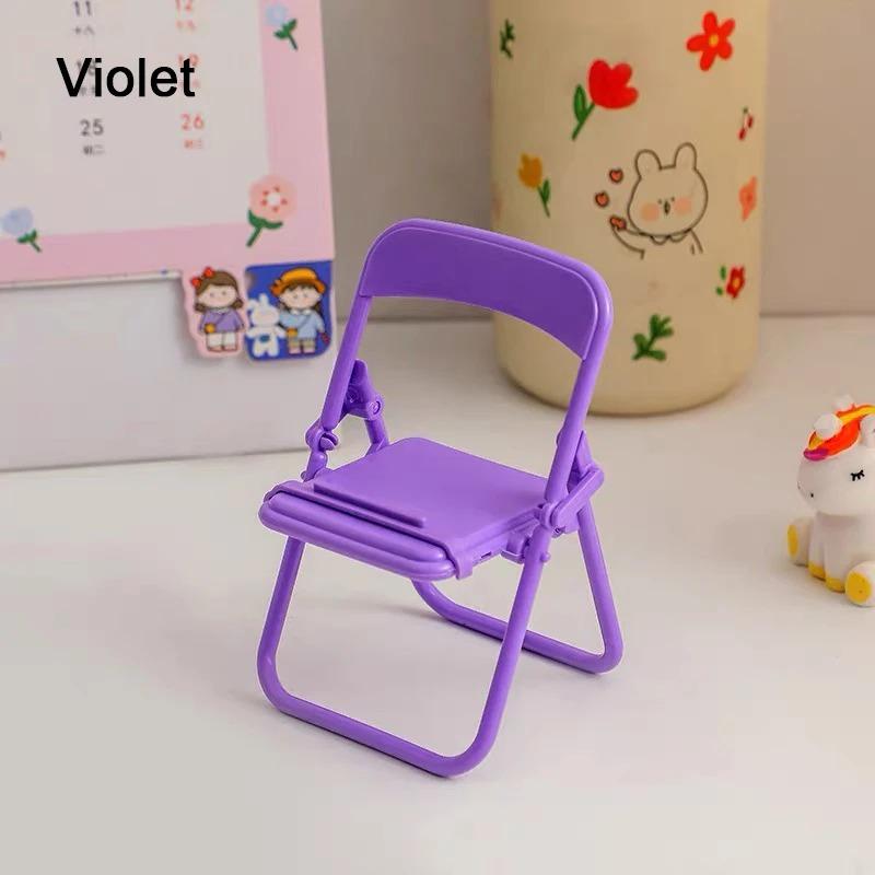 Universal Cute Sweet Creative Desktop Mini Chair Stand Can Be Used As Decorative Ornaments Foldable Lazy Drama Cell Phone Holder