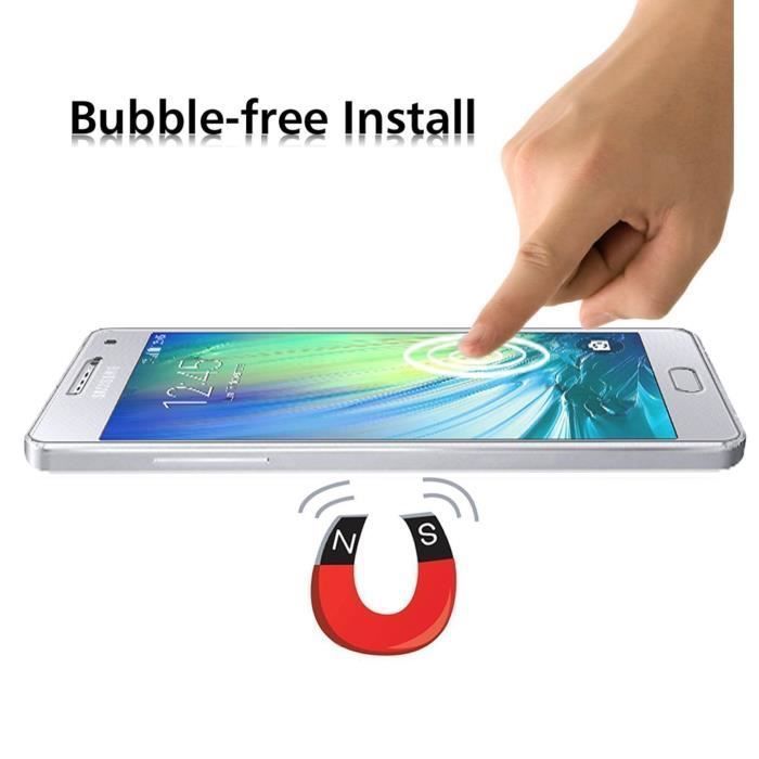 Film de protection d'écran - Phonillico - Samsung Galaxy A5 2015 A500 - Pack de 2 - Ultra résistant - Noir