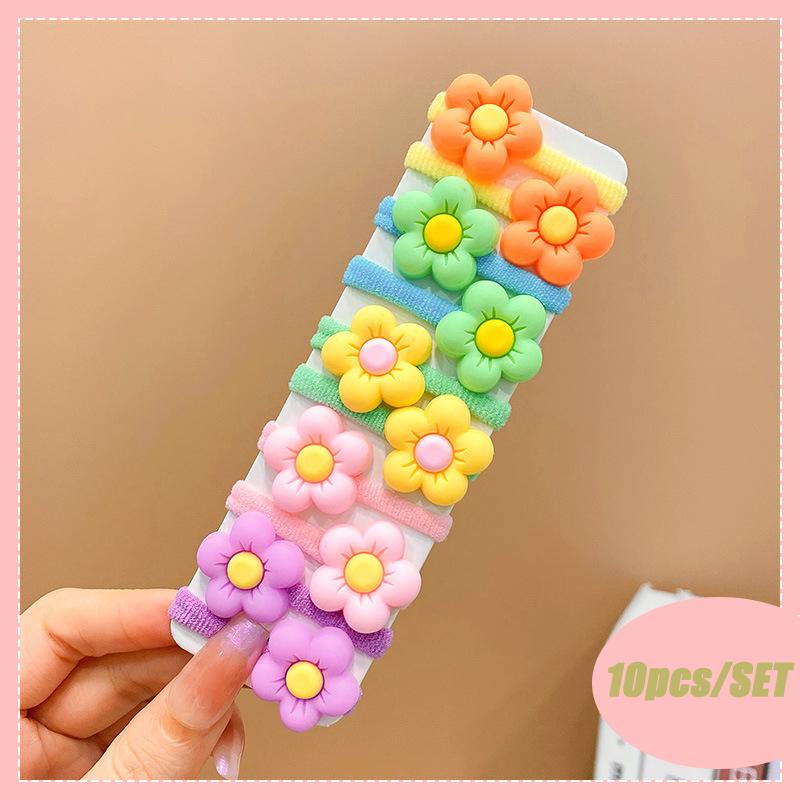 

10 шт. Детская милая эластичная повязка на голову, аксессуары для волос, для маленькой девочки, конфетного цвета, модная повязка-резинка для волос One Size