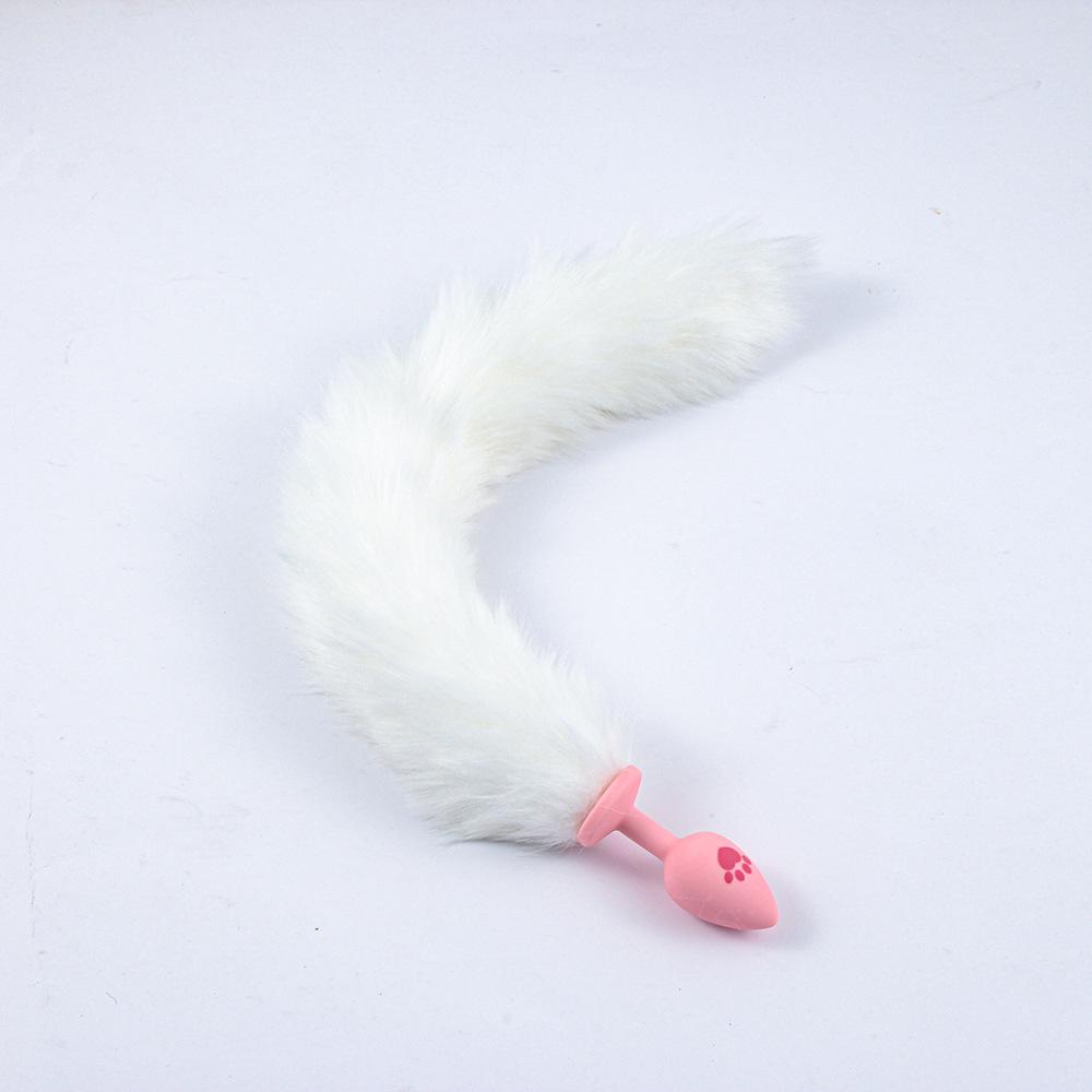 SM Training Cat Scratching Tail Role Play Masturbation Sex Toy Silicone Fox Tail Butt Plug Adult Sex Product