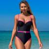 Summer Women Sexy One Piece Soild Color Halter Swimsuit Belt Swimwear Women Swimming Suit