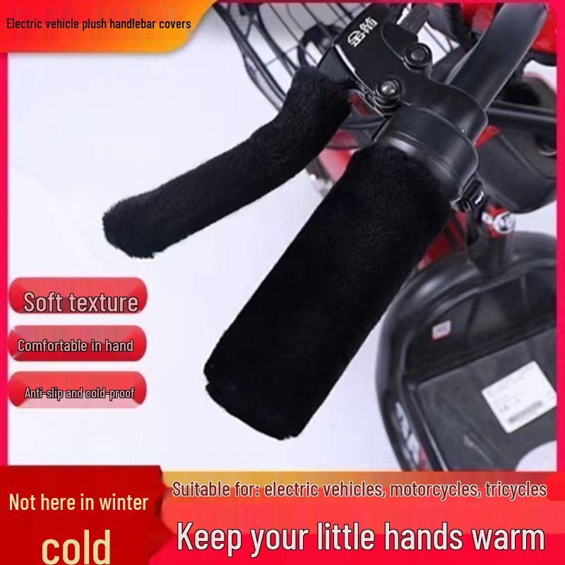 4-Piece Electric Vehicle Winter Handlebar Cover for Bikes, Motorcycles, and Scooters.