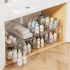 Badezimmer-Organizer, 2-stöckige durchsichtige Unterspülbecken-Organizer, Kosmetik-Arbeitsplatten-Aufbewahrungsbehälter, Ausziehbare Organisation für Speisekammer, Küche
