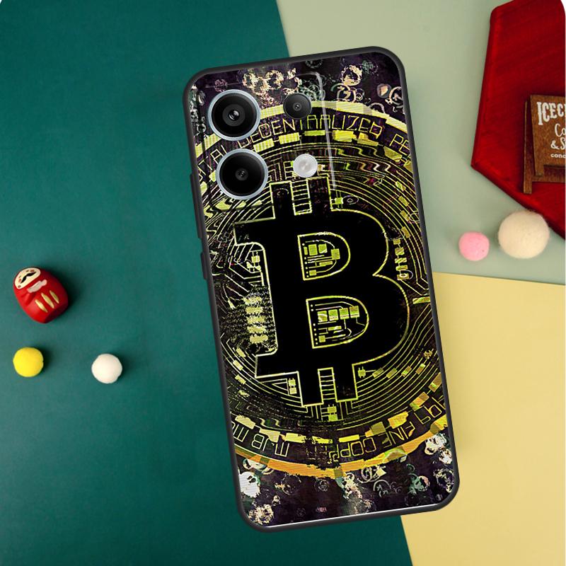 Bitcoin Case For Xiaomi Redmi Note 13 11 8 9 10 12 Pro 12S 11S 10S 9S Redmi 13C 9C 10C 12C Cover