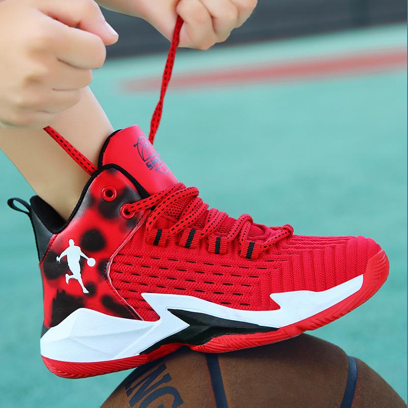 Barnesko basketballsko guttesko vår og sommer 2025 nye tenåringsgutter sportssko løping mellom- og eldre barnesko
