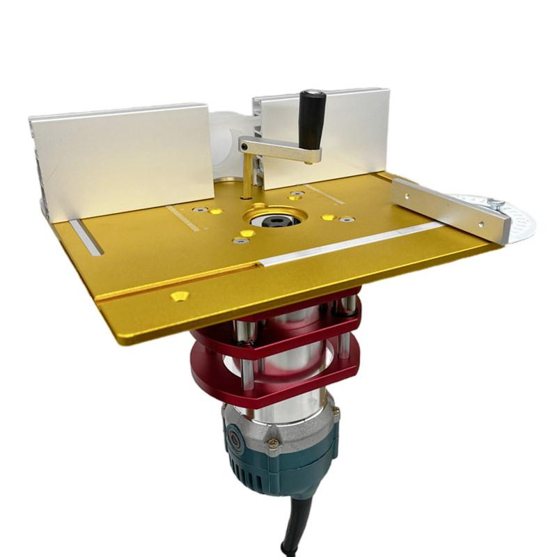 Aluminum Router Lift Kit, Router Plate for 65mm Diameter Motors, Woodworking Router Table Accessory
