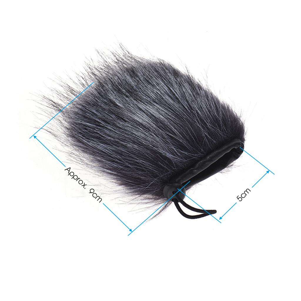 EY M24 Furry Outdoor Microphone Windscreen Artificial Fur Muff Wind Cover 9cm*5cm (L * D) for Rode Stereo VideoMic Pro