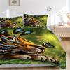 3pcs Tiger Butterfly Design Duvet Cover Set, Cover For Bedroom Guest Room (1 Duvet Cover + 2 Pillowcase, Without Quilt),  Yy250922151