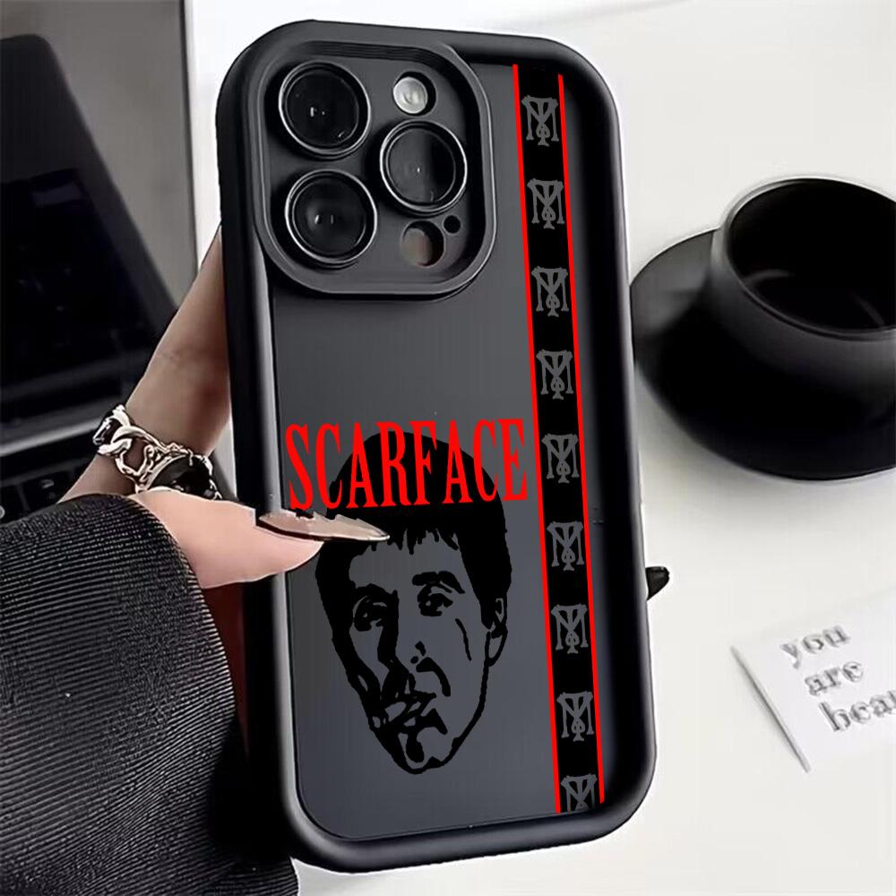 

Fashion Hot S-Scarface Phone Case for iPhone 17e 17 16e 16 15 14 13 12 11 Air Pro Max Mini XR XS X Plus Soft TPU Back Cover iPhone 11