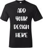 Customizable Add Your Design Here Black T-shirt