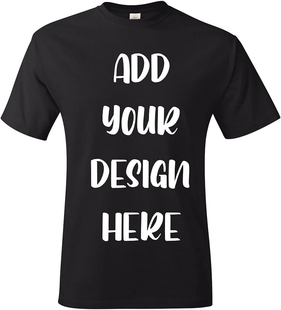 Customizable Add Your Design Here Black T-shirt