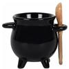 Decorative Witch Soup Bowl Black Witch Sugar Canister Halloween Ceramic  Cauldron  Tabletop