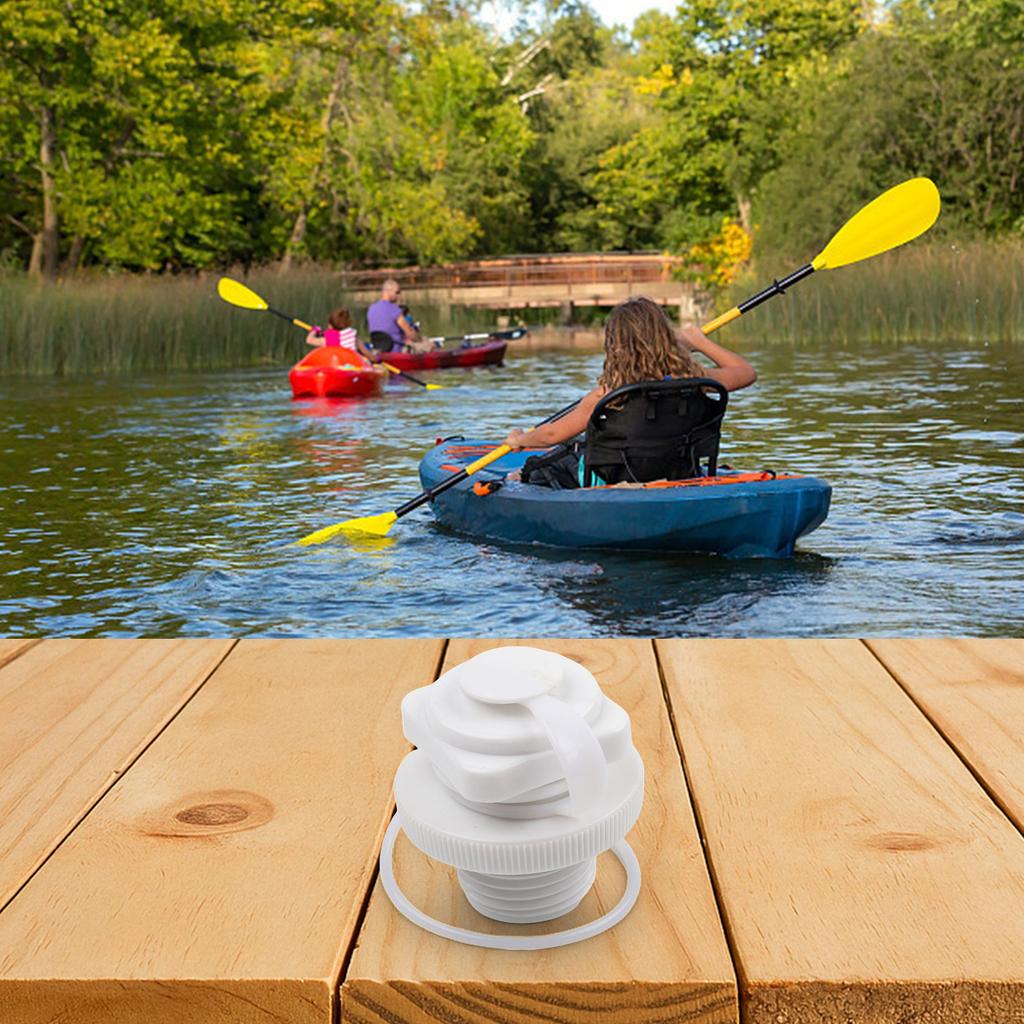 White Boston Air Valve One-way Inflation Valve Airbeds Approx. 22mm BIGMOUTH Boats Canoes Kayaks Plastic Pool Rafts