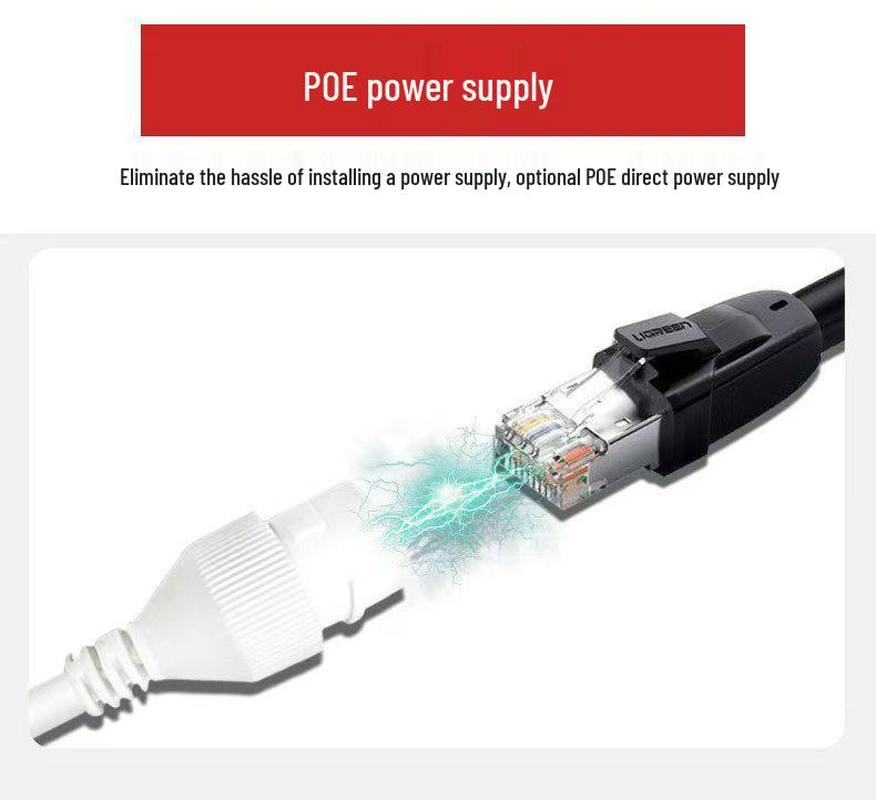 4-Channel POE 5MP Surveillance Kit: Full-Color Night Vision, Outdoor HD 360° PTZ Camera