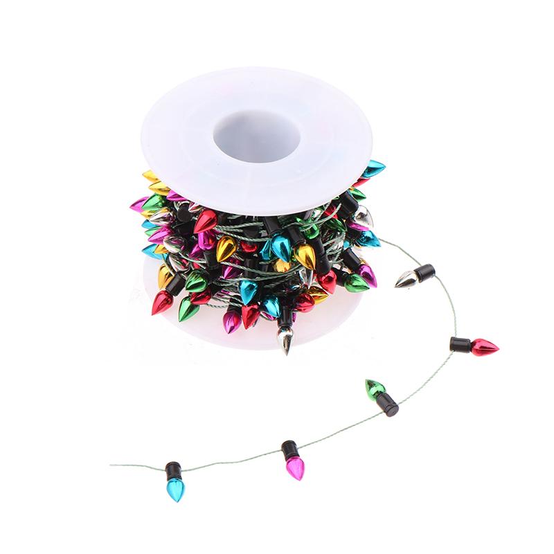 5M/Roll Christmas Garland Colorful Bulbs String Xmas Tree New Year Gift Diy Dollhouse Ornaments Party Supplies Not Led